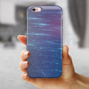 Blue and Purple Scaratched Streaks iPhone 6/6s or 6/6s Plus 2-Piece Hybrid INK-Fuzed Case
