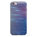 Blue and Purple Scaratched Streaks iPhone 6/6s or 6/6s Plus 2-Piece Hybrid INK-Fuzed Case