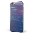 Blue and Purple Scaratched Streaks iPhone 6/6s or 6/6s Plus 2-Piece Hybrid INK-Fuzed Case