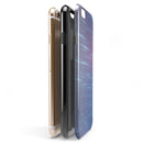 Blue and Purple Scaratched Streaks iPhone 6/6s or 6/6s Plus 2-Piece Hybrid INK-Fuzed Case