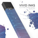 Blue and Purple Scaratched Streaks  - Premium Decal Protective Skin-Wrap Sticker compatible with the Juul Labs vaping device