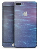 Blue and Purple Scaratched Streaks  - Skin-kit for the iPhone 8 or 8 Plus