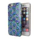 Blue and Purple Watercolor Peacock Feathers iPhone 6/6s or 6/6s Plus 2-Piece Hybrid INK-Fuzed Case