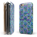 Blue and Purple Watercolor Peacock Feathers iPhone 6/6s or 6/6s Plus 2-Piece Hybrid INK-Fuzed Case