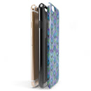 Blue and Purple Watercolor Peacock Feathers iPhone 6/6s or 6/6s Plus 2-Piece Hybrid INK-Fuzed Case