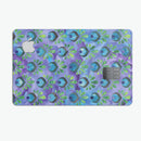 Blue and Purple Watercolor Peacock Feathers - Premium Protective Decal Skin-Kit for the Apple Credit Card