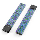 Blue and Purple Watercolor Peacock Feathers - Premium Decal Protective Skin-Wrap Sticker compatible with the Juul Labs vaping device
