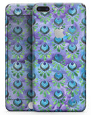 Blue and Purple Watercolor Peacock Feathers - Skin-kit for the iPhone 8 or 8 Plus
