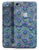 Blue and Purple Watercolor Peacock Feathers - Skin-kit for the iPhone 8 or 8 Plus