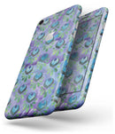 Blue and Purple Watercolor Peacock Feathers - Skin-kit for the iPhone 8 or 8 Plus