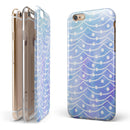 Blue and Purple Watercolor Waves iPhone 6/6s or 6/6s Plus 2-Piece Hybrid INK-Fuzed Case