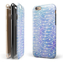 Blue and Purple Watercolor Waves iPhone 6/6s or 6/6s Plus 2-Piece Hybrid INK-Fuzed Case