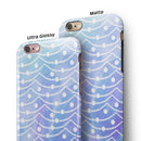 Blue and Purple Watercolor Waves iPhone 6/6s or 6/6s Plus 2-Piece Hybrid INK-Fuzed Case