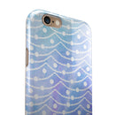 Blue and Purple Watercolor Waves iPhone 6/6s or 6/6s Plus 2-Piece Hybrid INK-Fuzed Case
