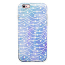 Blue and Purple Watercolor Waves iPhone 6/6s or 6/6s Plus 2-Piece Hybrid INK-Fuzed Case