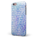 Blue and Purple Watercolor Waves iPhone 6/6s or 6/6s Plus 2-Piece Hybrid INK-Fuzed Case