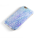 Blue and Purple Watercolor Waves iPhone 6/6s or 6/6s Plus 2-Piece Hybrid INK-Fuzed Case