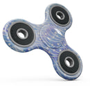 Blue and Purple Watercolor Waves Full-Body Fidget Spinner Skin-Kit