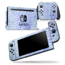 Blue and Purple Watercolor Waves - Skin Wrap Decal for Nintendo Switch Lite Console & Dock - 3DS XL - 2DS - Pro - DSi - Wii - Joy-Con Gaming Controller