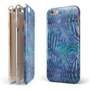 Blue and Purple Watercolor Zebra Pattern iPhone 6/6s or 6/6s Plus 2-Piece Hybrid INK-Fuzed Case