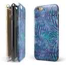 Blue and Purple Watercolor Zebra Pattern iPhone 6/6s or 6/6s Plus 2-Piece Hybrid INK-Fuzed Case