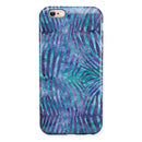 Blue and Purple Watercolor Zebra Pattern iPhone 6/6s or 6/6s Plus 2-Piece Hybrid INK-Fuzed Case