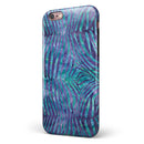 Blue and Purple Watercolor Zebra Pattern iPhone 6/6s or 6/6s Plus 2-Piece Hybrid INK-Fuzed Case