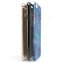 Blue and Purple Watercolor Zebra Pattern iPhone 6/6s or 6/6s Plus 2-Piece Hybrid INK-Fuzed Case