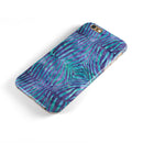 Blue and Purple Watercolor Zebra Pattern iPhone 6/6s or 6/6s Plus 2-Piece Hybrid INK-Fuzed Case