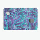 Blue and Purple Watercolor Zebra Pattern - Premium Protective Decal Skin-Kit for the Apple Credit Card
