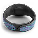 Blue and Purple Watercolor Zebra Pattern - Decal Skin Wrap Kit for the Disney Magic Band