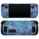 Blue and Purple Watercolor Zebra Pattern // Vinyl Skin Wrap for Steam Deck OLED & Steam Deck (LCD) — Soft Matte or Ultra Gloss