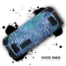 Blue and Purple Watercolor Zebra Pattern // Vinyl Skin Wrap for Steam Deck OLED & Steam Deck (LCD) — Soft Matte or Ultra Gloss