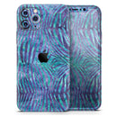 Blue and Purple Watercolor Zebra Pattern - Vinyl Skin Wrap for iPhone 17 Pro Max, 17 Pro, 17 Air, 17, 16 & All Models — Soft Matte or Ultra Gloss