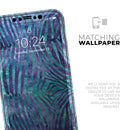 Blue and Purple Watercolor Zebra Pattern - Vinyl Skin Wrap for iPhone 17 Pro Max, 17 Pro, 17 Air, 17, 16 & All Models — Soft Matte or Ultra Gloss
