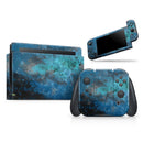 Blue and Teal Painted Universe // Skin Decal Wrap Kit for Nintendo Switch Console & Dock, Joy-Cons, Pro Controller, Lite, 3DS XL, 2DS XL, DSi, or Wii - Vinyl Skin Wrap for Nintendo Switch 2, OLED, Lite, Pro Controller, Wii & Classic Handhelds