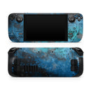 Blue and Teal Painted Universe // Vinyl Skin Wrap for Steam Deck OLED & Steam Deck (LCD) — Soft Matte or Ultra Gloss
