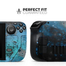 Blue and Teal Painted Universe // Vinyl Skin Wrap for Steam Deck OLED & Steam Deck (LCD) — Soft Matte or Ultra Gloss