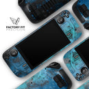 Blue and Teal Painted Universe // Vinyl Skin Wrap for Steam Deck OLED & Steam Deck (LCD) — Soft Matte or Ultra Gloss