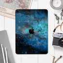 Blue and Teal Painted Universe - Full Body Skin Decal for the Apple iPad Pro 12.9", 11", 10.5", 9.7", Air or Mini (All Models Available)