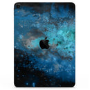 Blue and Teal Painted Universe - Full Body Skin Decal for the Apple iPad Pro 12.9", 11", 10.5", 9.7", Air or Mini (All Models Available)