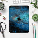Blue and Teal Painted Universe - Full Body Skin Decal for the Apple iPad Pro 12.9", 11", 10.5", 9.7", Air or Mini (All Models Available)