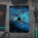 Blue and Teal Painted Universe - Full Body Skin Decal for the Apple iPad Pro 12.9", 11", 10.5", 9.7", Air or Mini (All Models Available)