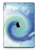 Blue and Teal Watercolor Swirl - iPad Pro 97 - View 3.jpg