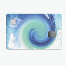 Blue and Teal Watercolor Swirl - Premium Protective Decal Skin-Kit for the Apple Credit Card