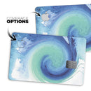 Blue and Teal Watercolor Swirl - Premium Protective Decal Skin-Kit for the Apple Credit Card