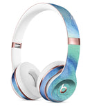 Blue and Teal Watercolor Swirl Full-Body Skin Kit for the Beats by Dre Solo 3 Wireless Headphones