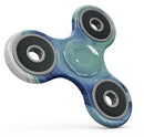 Blue and Teal Watercolor Swirl Full-Body Fidget Spinner Skin-Kit
