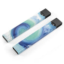 Blue and Teal Watercolor Swirl - Premium Decal Protective Skin-Wrap Sticker compatible with the Juul Labs vaping device