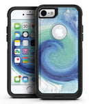 Blue and Teal Watercolor Swirl - iPhone 7 or 8 OtterBox Case & Skin Kits